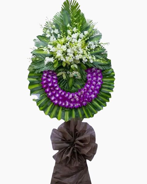 Hoa Chia Buồn: Chia Buồn Cùng Gia Đình - HTL135 - Vòng Hoa Tang Lễ