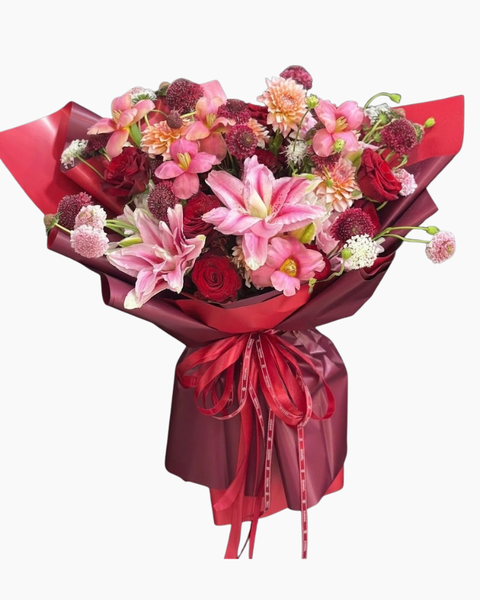 Hoa Bó Dài: Bó Hoa Đỏ Mỹ Miều  - HBD359