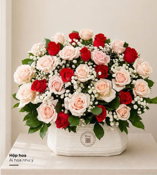 Hộp Hoa Tươi: Hoa Hộp Ái Hoa Như Ý - HH213