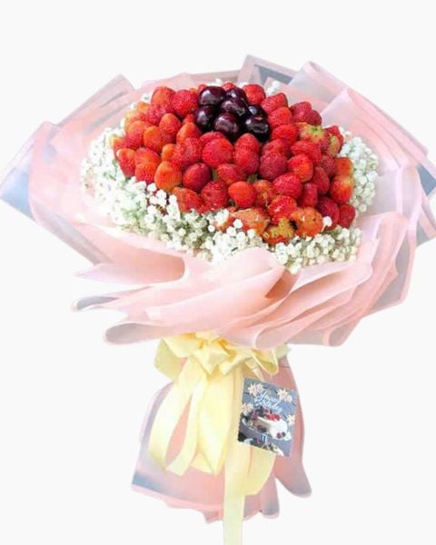 Hoa Trái Cây: Bó Hoa Strawberry Mix Cherry - TC16 | Flosa