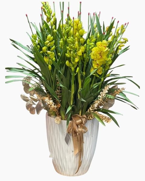 Hoa Cắm Bình: Bình Hoa Địa Lan - HCB61 - Hoa Tết Đẹp