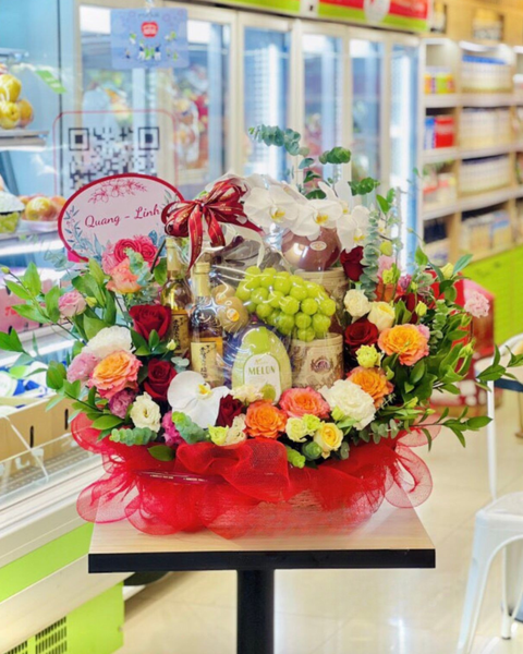 Giỏ Trái Cây: Sét Rượu Trà Bánh Dặm Ngõ - GTC140 - Điện Hoa | Flosa