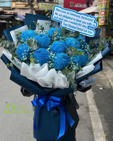 Hoa Bó Dài: Bó Hoa Xanh CoBan - HBD330