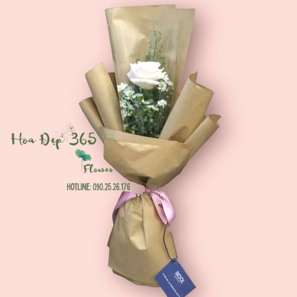 Bó hoa hồng đơn giản