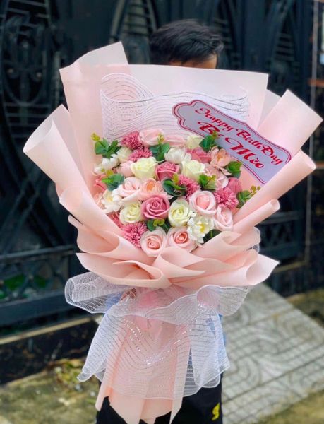  Bó Hoa Sáp Phối Màu - HST06 