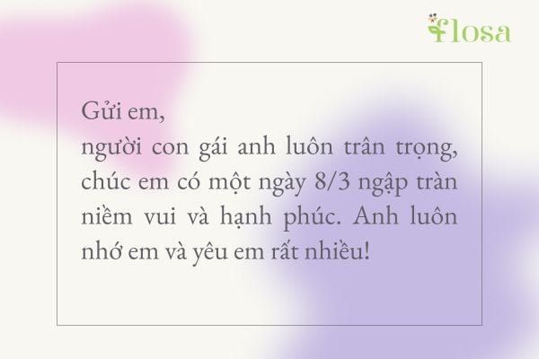 Câu chúc yêu thương và đầy ngọt ngào sẽ khiến người bạn thương cảm thấy được trân trọng