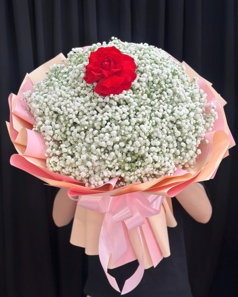 Hoa Bó Tròn: Bó Hoa Đóa Hồng Baby - HBT110