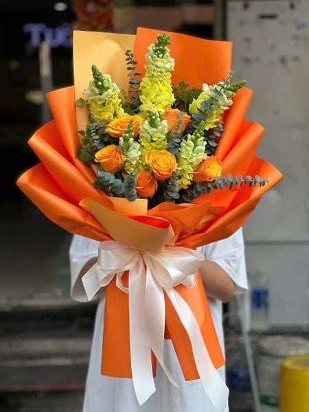 Hoa Bó Dài: Bó Hoa Orange Bloom - HBD275