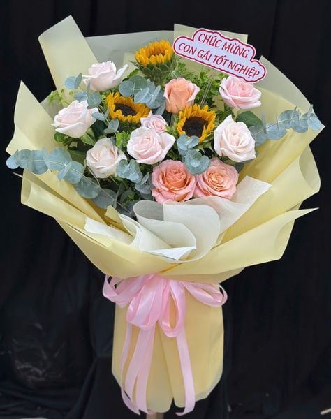 Hoa Bó Dài: Bó Hoa Ánh Dương - HBD374