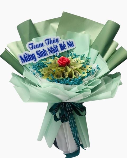 Money Flowers 100K: Hoa Bó Tiền 100K - BT33 - Hoa 20/10