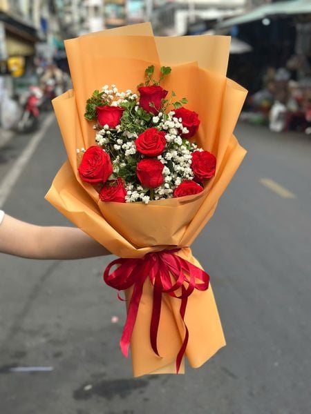 Hoa Bó Dài: Đỏ Thắm - HBD166 - Hoa 8/3