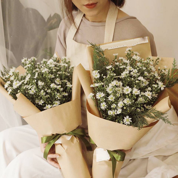 Bó Hoa Thạch Thảo Trắng