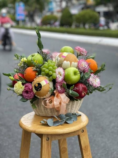 Giỏ Hoa Mix Trái Cây