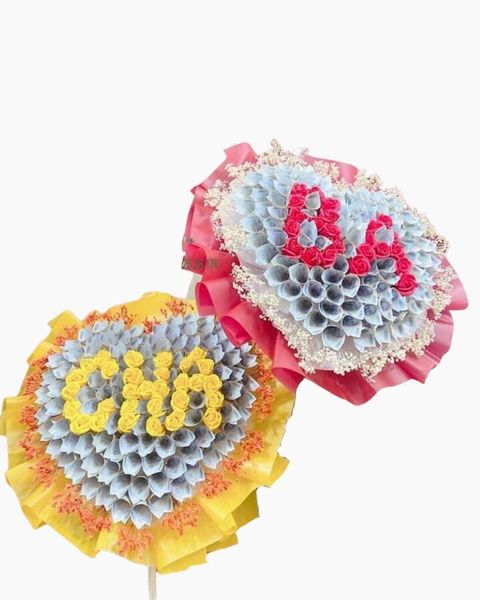 Money Flowers: Bó Money Flowers 20k Mix Hoa Chữ Ba - BT17