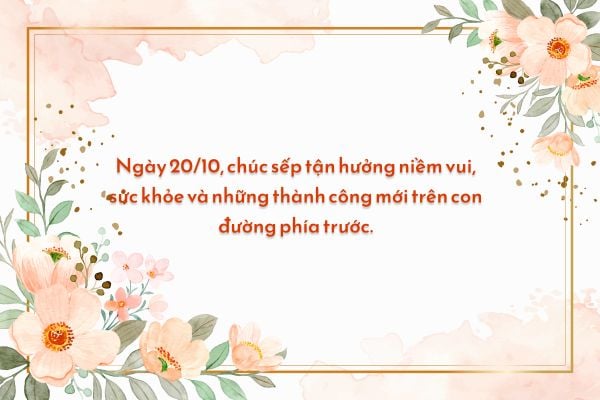Câu chúc đơn giản nhưng đầy tinh tế để gửi đến sếp
