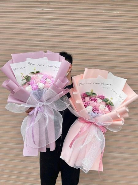 Bó Hoa Hồng Sáp Thơm Mix Màu - HST58