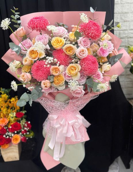  Bó Hoa Ánh Hồng  - HBD350 