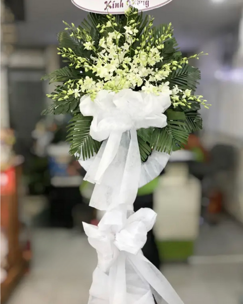  Hoa Tươi Viếng Đám Tang - HTL124 - Vòng hoa đám tang 