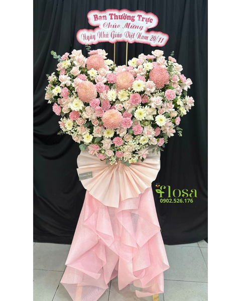 Hoa Chúc Mừng: Kệ Trái Tim Yêu Thương - HCM100 | Flosa