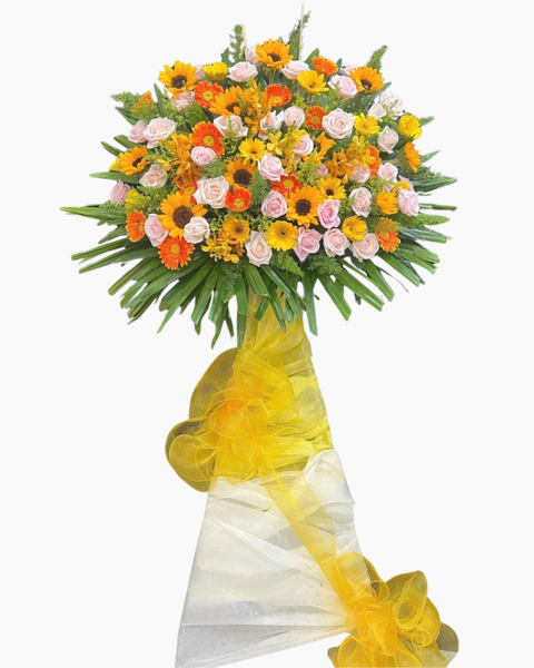 Hoa Chúc Mừng: Kệ Hoa Sắc Son- HCM78
