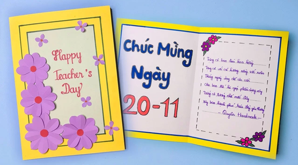 Mẫu thiệp mừng và lời chúc 20/11