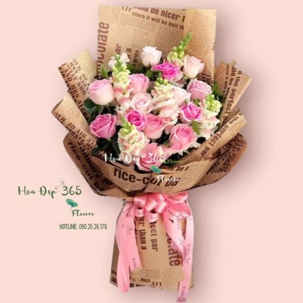Bó hoa Thương Lắm thích hợp tặng người yêu vào 8/3