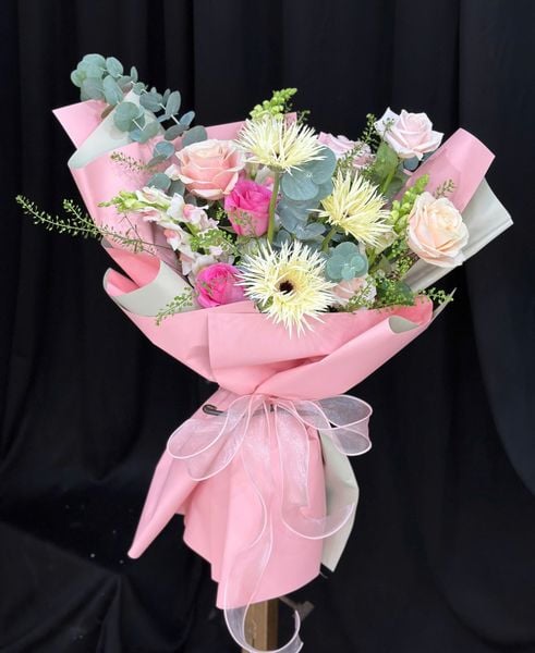 Hoa Bó Dài: Bó Hoa Hương Sắc Hồng Phấn - 20/11 - HBD302