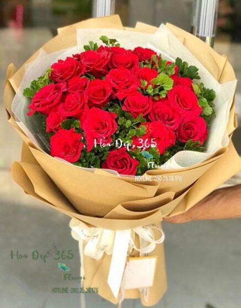 Bó hoa hồng tặng 14/2