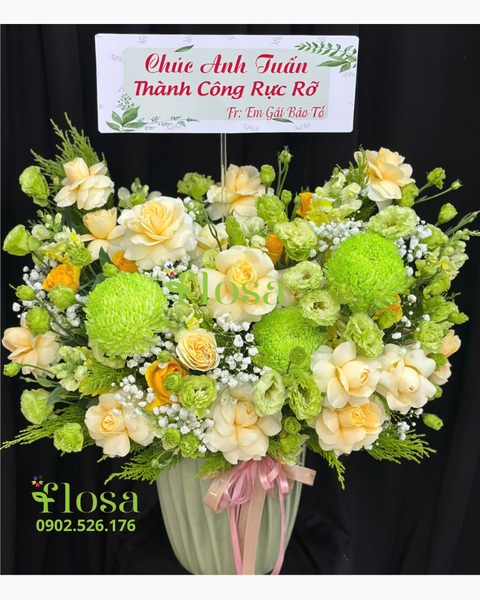 Hộp Hoa Tươi: Hộp Hoa Xanh Mát - HH107 | Flosa
