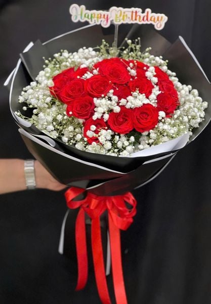 Hoa Bó Tròn: Bó Hoa Yêu Thương Vẹn Tròn - HBT128