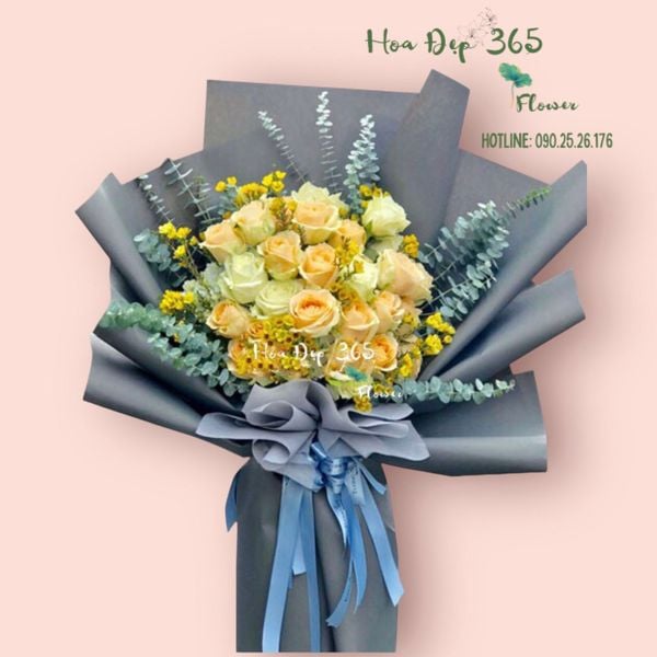 Hoa màu vàng tặng 20/10 có tên Dành Cho Em - HBD182 thích hợp gửi đến người yêu, crush nhân dịp đặc biệt