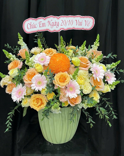 Hộp Hoa Tươi: Hộp Hoa Cam Ấm  - HH120 | Flosa