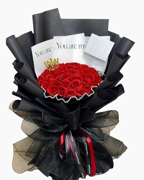 Soap Flowers: Bó Hoa Hồng Sáp Màu Đỏ - HST42 - Hoa valentine 14/2