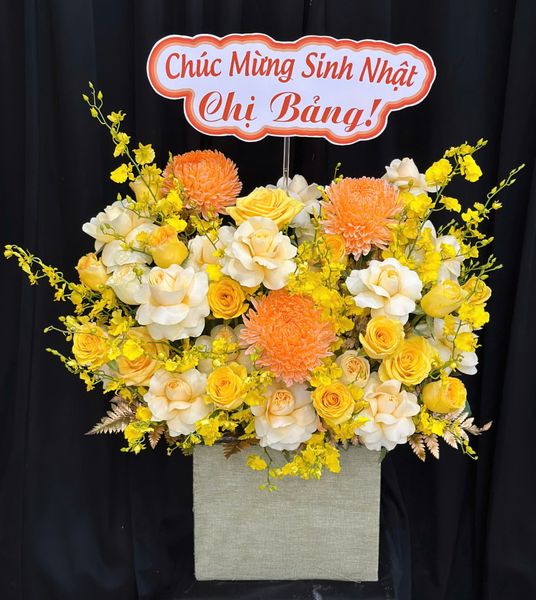 Hộp Hoa Tươi: Hộp Hoa Vượng Phát - HH180 | Flosa