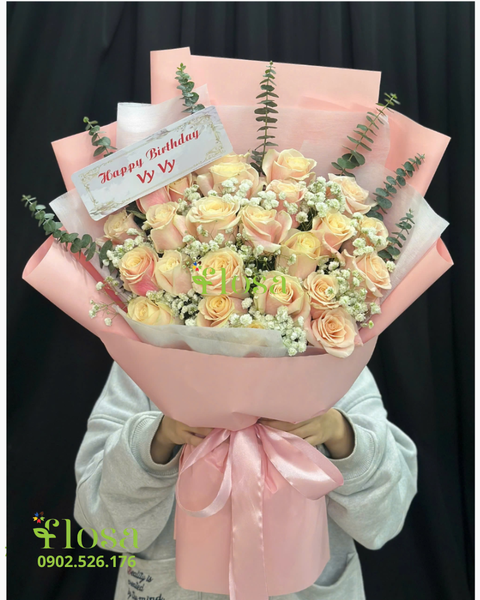 Hoa Bó Dài: Bó Hoa Phấn Xinh  - HBD319