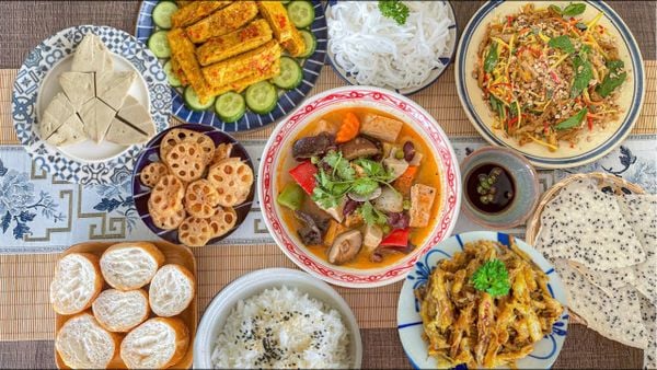 Mâm cúng ông Táo đơn giản bằng đồ chay thanh đạm