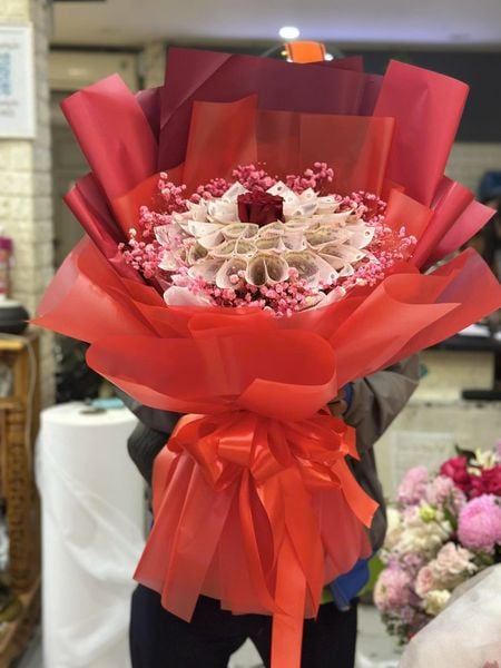 Hoa Tiền: Bó Hoa Ngọc Tình Yêu - Hoa 20/10 - HBT90