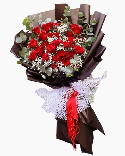 Hoa Bó Dài: Bó Hoa Hồng Đỏ Remember - HBD19