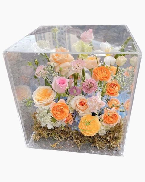 Hoa Tặng Người Yêu: Hộp Hoa Mica Dating - HMC05