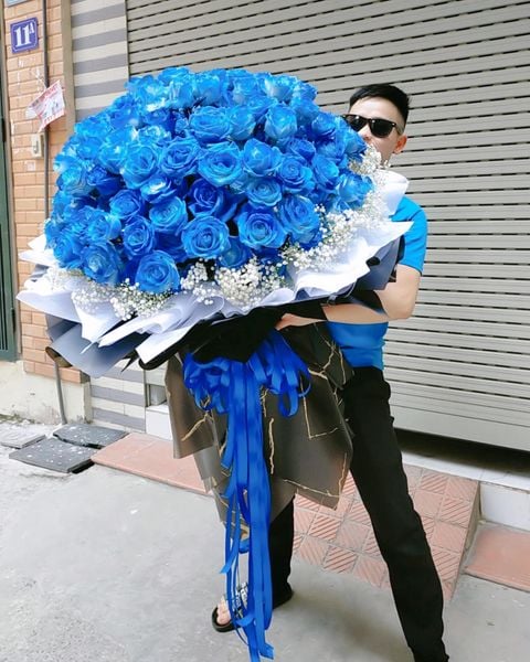 Bó hoa hồng xanh
