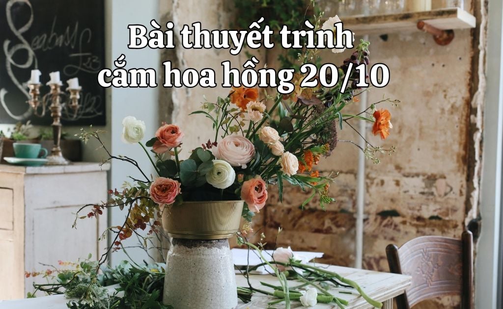 Top 15 bài thuyết trình cắm hoa hồng 20/10 ngắn gọn, ý nghĩa hay nhất