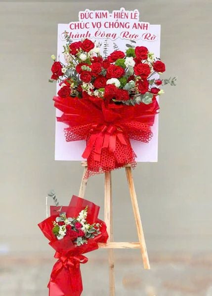 Hoa Chúc Mừng: Lẵng Hoa Khai Trương Hưng Thịnh - HCM09