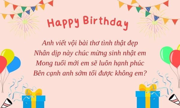 Tặng nhau những bài thơ chúc sinh nhật để tạo bất ngờ trong ngày sinh nhật