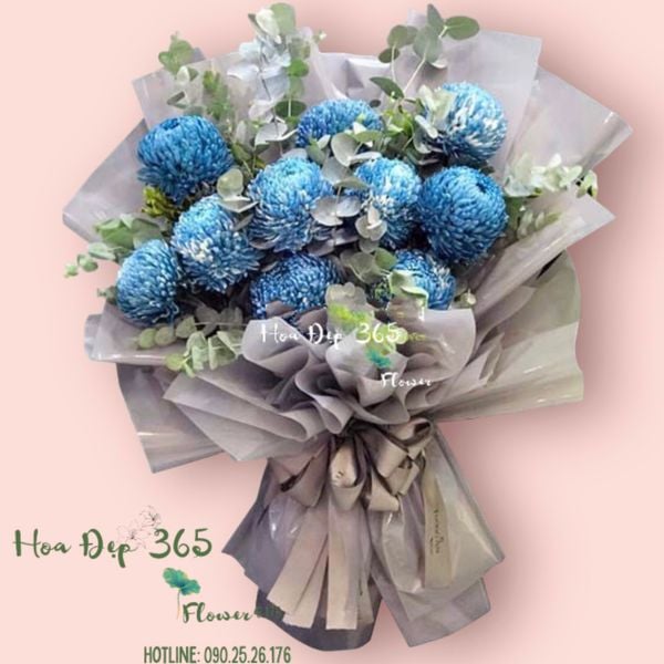 Bó Hoa Cúc Mẫu Đơn Xanh