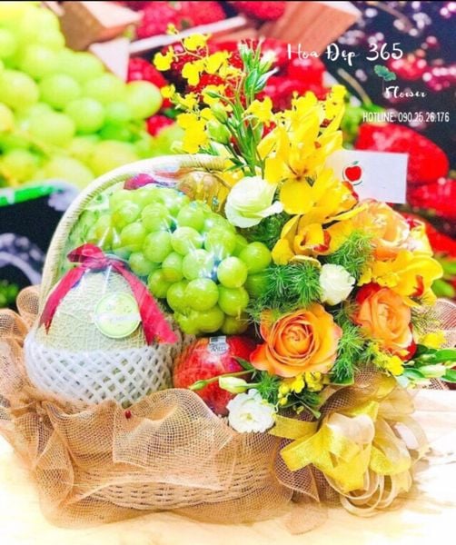 Giỏ Trái Cây Hoa Tươi Dâng Hương - GTC134
