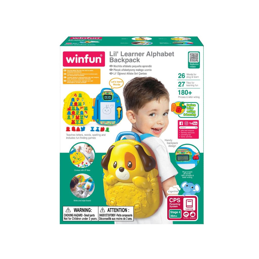 樂高與益智玩具:  字母背包玩具，附繪畫板 WINFUN 001205 