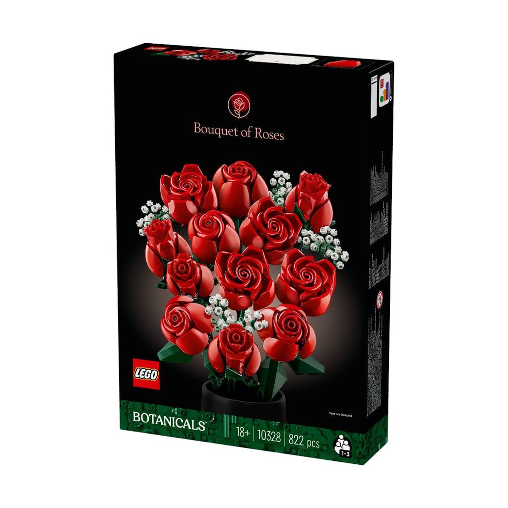 樂高與益智玩具:  玫瑰花束拼裝玩具 LEGO BOTANICALS 10328 (822 件) 