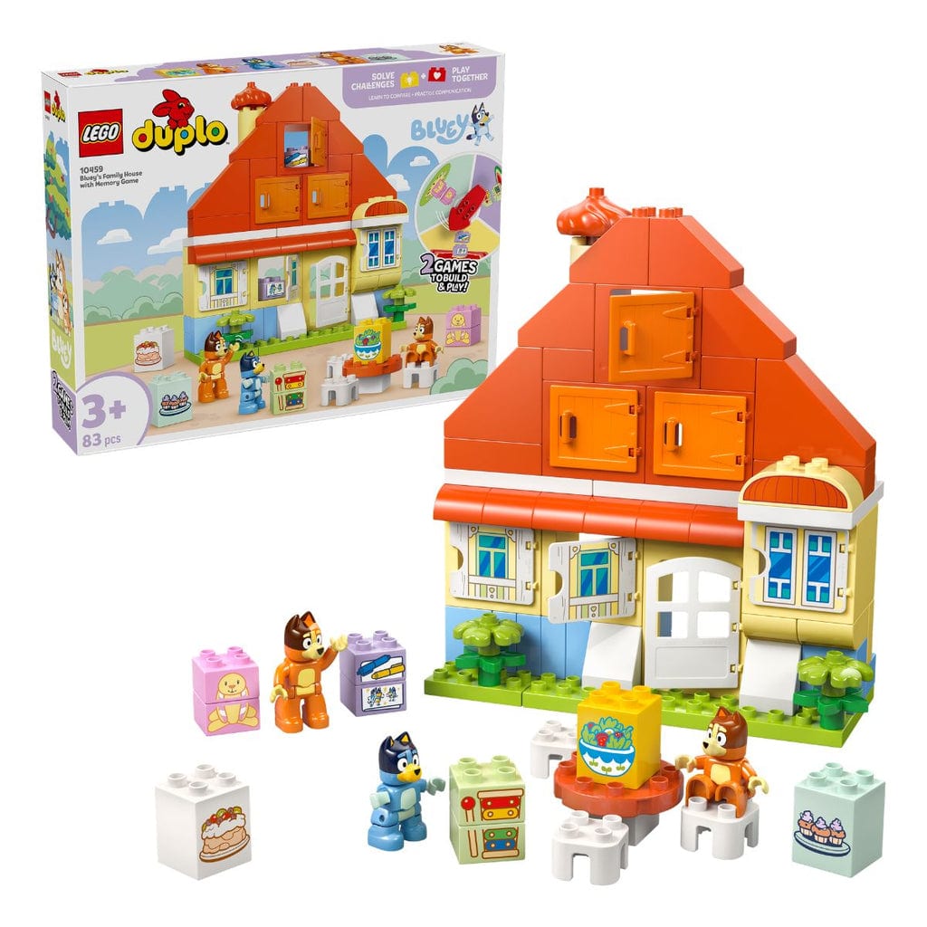 LEGO et jouets éducatifs:  Jouet de construction La maison de Bluey et le défi de mémoire LEGO DUPLO 10459 (83 pièces) 