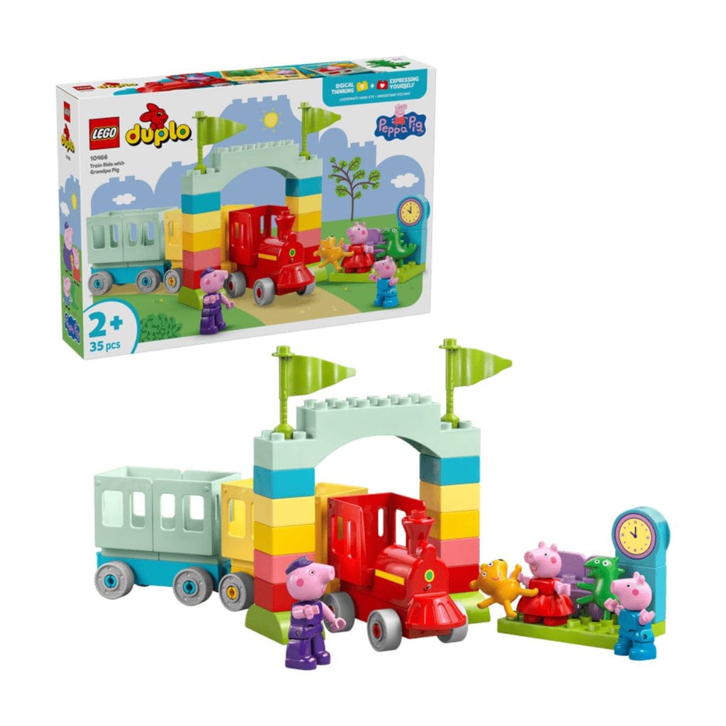樂高與益智玩具:  與爺爺豬的火車旅行拼裝玩具 LEGO DUPLO 10466 (35個零件) 