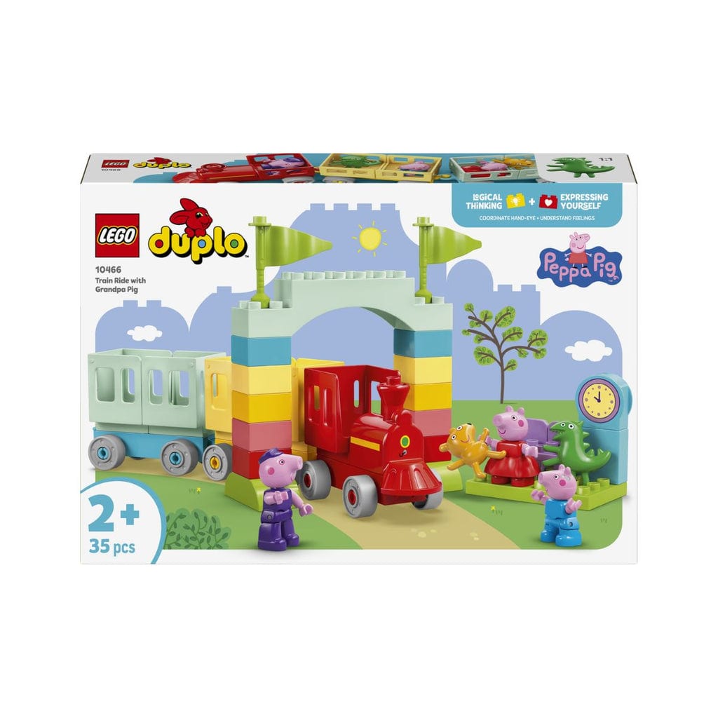 樂高與益智玩具:  與爺爺豬的火車旅行拼裝玩具 LEGO DUPLO 10466 (35個零件) 